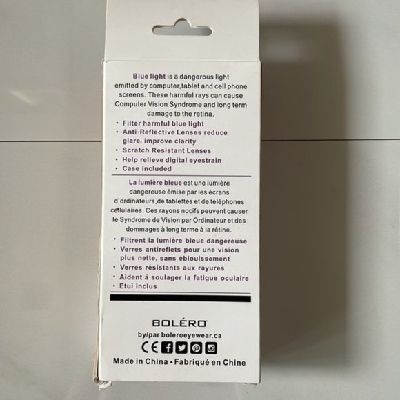 NWT Bolero Blue Light Protection Glasses Clear/Tortoise - Picture 4 of 11